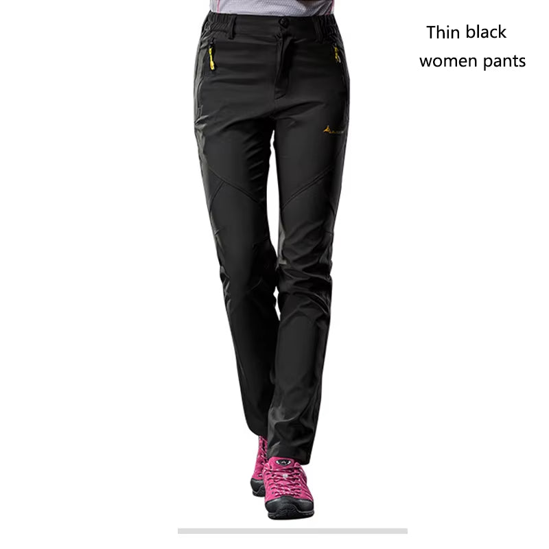 Women Thin Hiking Pants Waterproof Windproof Trousers Spring Outdoor for Camping Ski Climbing Hiking Trousers